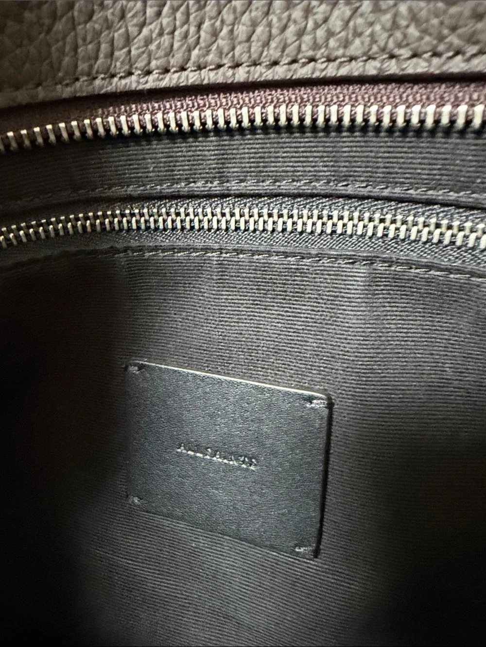 All Saints Leather Crossbody Tote Bag in Dark Brown Leather